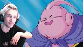 xQc reacts to Dragon Ball Z - Majin Buu turns Dabura into a Cookie (with chat)