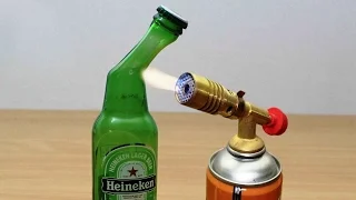 DIY: GLASS BEER BOTTLE vs GAS TORCH !!!