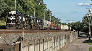 NS 3059 w/Gorgeous Leslie Horn Leading a Four Engine Lashup on C28 in Haysville, PA - 9/4/2020