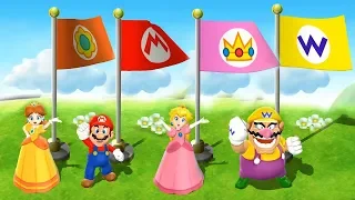 Mario Party 9 Step It Up - Daisy vs Mario vs Peach vs Wario Master Difficulty| Cartoons Mee