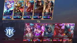 Gosu general Full squad VS Gosu Bestplayer Powerful Match | MLBB