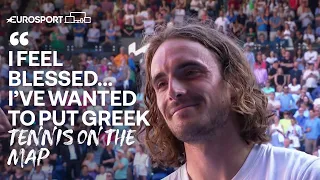 "It's a childhood dream" | Tsitsipas Through to FIRST EVER Australian Open Final | Eurosport Tennis