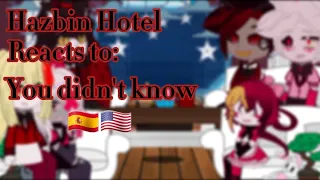 ☆ Hazbin Hotel Reacts to: You didn't Know | 1/? | HH React To Songs | Hazbin Hotel Gacha Reaction ☆