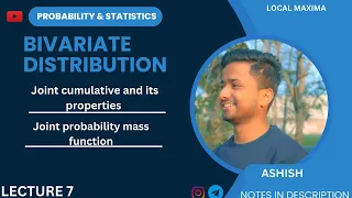 Joint probability density function, Joint cumulative distribution, Bivariate Random Variable, BSC DU