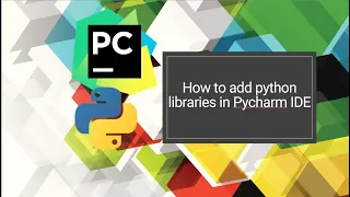 إضافة مكتبات Python في ال PyCharm