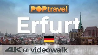 Walking in ERFURT / Germany 🇩🇪- Around the Old Town - 4K 60fps (UHD)