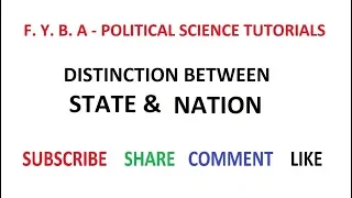 Distinction Between The State & Nation