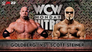 Goldberg vs. Scott Steiner | WCW Monday Nitro | WWE 2K22 | 4K