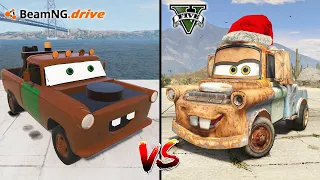 GTA 5 TOW MATER VS TEARDOWN TOW MATER  VS BEAMNG TOW MATER CARS - WHICH IS BEST CAR?
