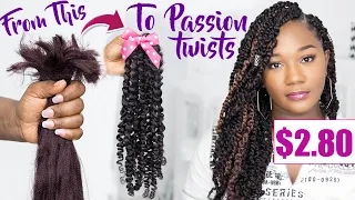 😱SHE BROKE THE CODE!!! DIY $2.80 PASSION TWISTS with Straight Kanekalon hair!!!