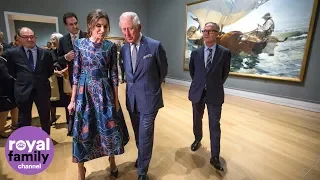 Prince Charles and Queen Letizia of Spain open National Gallery exhibition