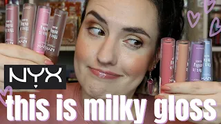 NYX That's Milky Glosses | New NYX Cosmetics Lip Gloss Swatches + Review