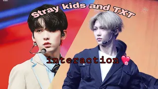 Stray kids and TXT interaction