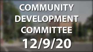 Community Development Committee (12/9/20)