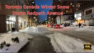 Toronto Canada Winter Snow Storm One day later Redpath Avenue January 18 2022