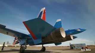 The Russian Knights Aerobatics Team.