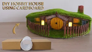 DIY I How To Make a Hobbit House Using Cardboard & Bottle