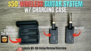 $50 WIRELESS Guitar System w/ CHARGING CASE! Lekato WS-100