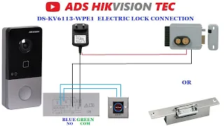 Hikvision IP video intercom DS-KIS603P configuration, LOCK CONNECTION