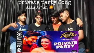 Private party | Allu Arjun | Reaction