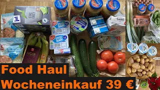 Wocheneinkauf gesund und günstig 39 € | Food Haul | Wocheneinkauf 1 Person | sparsam leben