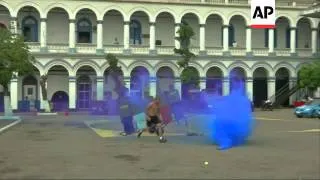 French officers train Rio police in crowd and protest control ahead of World Cup