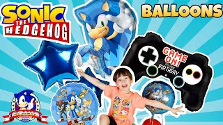 Sonic The Hedgehog BIG BALLOON PARTY Inflating Balloons With HELIUM! Gotta Go FAST 🎮