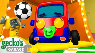 Baby Truck's Sleepover | Gecko the Mechanic | Vehicle Repair Cartoons | Buses, Trucks and Cars