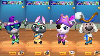 Talking Tom Gold Run 2 Cyber Tom vs Mythic Becca vs Pirate Angela vs Captain Ben vs Roy Raccoon