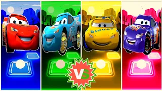 McQueen Blue Car 🆚 McQueen Yellow Car 🆚 McQueen Red Car 🆚 McQueen purple Car🎶 Who is Best?