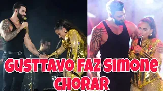 Gusttavo Lima faz Simone chorar com linda homenagem durante show em Fortaleza