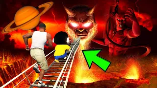 SHINCHAN AND FRANKLIN TRIED THE IMPOSSIBLE STAIRWAY TO HELL CHALLENGE GTA 5