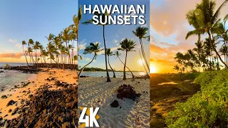 2 HRS Peaceful Ambience of Ocean Sunsets for Vertical Screens - 4K Amazing Hawaiian Sunsets