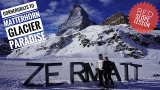 Ski lesson Red slopes, Zermatt, Switzerland