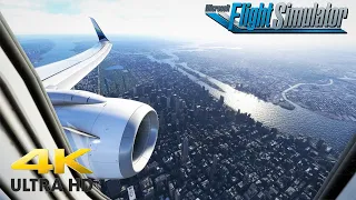 Flight Simulator 2023 | UNBELIEVABLE 4K GRAPHICS | Alaska Boeing 737-900ER Landing At JFK Airport