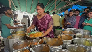 Cheapest MEALS UNLIMITED FOOD | Hyderabad Famous Anuradha Working Women Serves Best Roadside Meal