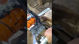 Mini serraria caseira com motoserra Stihl