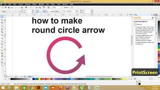 how to make round circle arrow in coreldraw