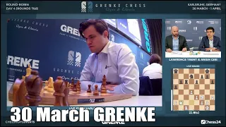 Magnus Carlsen vs Ding Liren #GRENKE Chess Classic 2024 Round 8