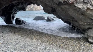 ホノホシ海岸、波と石の音　癒し