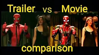 Spider Man far from home trailer vs movie comparison