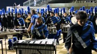 JOHN JAY MARCHING BAND- PERCUSSION PRACTICE BEFORE HALFTIME 2