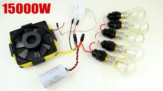 15000W Adjust fan 250V Electricity Generator Magnet DC Motor Self-running Electric Energy Generator