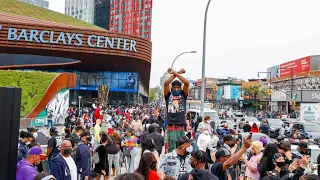 Thousands Gather Outside Barclays Center In Brooklyn For DMX Memorial