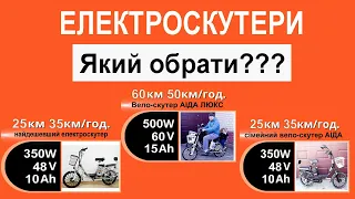 Який електроскутер обрати? 500Вт...350Вт? ...60В? ... 48В?