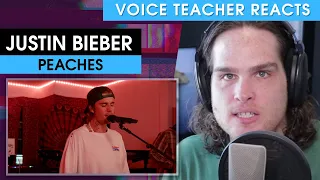 Voice Teacher Reacts to Peaches - Justin Bieber (NPR Tiny Desk)