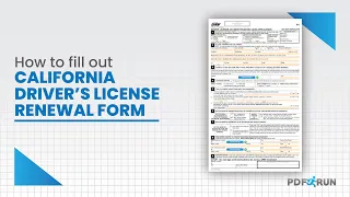 How to Fill Out a (DL-44) California Driver's License Renewal Form | PDFRun