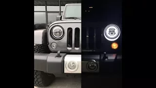 NO WIRE CUTTING?????? How To Install LED Halo Lights With DRL (Jeep JK)