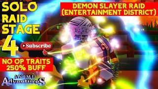 SOLO RAID ENTERTAINMENT DISTRICT ACT 4 ( TENGEN ) | ROBLOX ANIME ADVENTURES