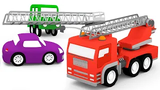 Мультфильмы про машинки: ищем лестницу для пожарной машины! Мультики для детей 4 машинки